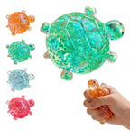 Glitter Turtle Stress Ball – Transparent TPR Sensory Squeeze Fidget Toy