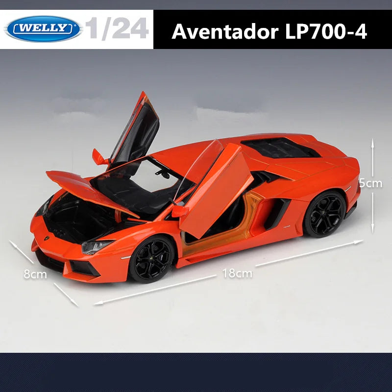 1:24 Lamborghini Aventador LP700-4 Alloy Sports Car Model Diecast Metal Racing Vehicles Car Model Simulation Kids Toy Gift