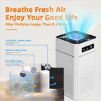 🌬️✨ HOMEFISH USB Portable Air Purifier | Mini Air Cleaner with Aromatherapy 🌿 | Smoke & Odor Filter with Replaceable Filter for Home, Car & Kitchen