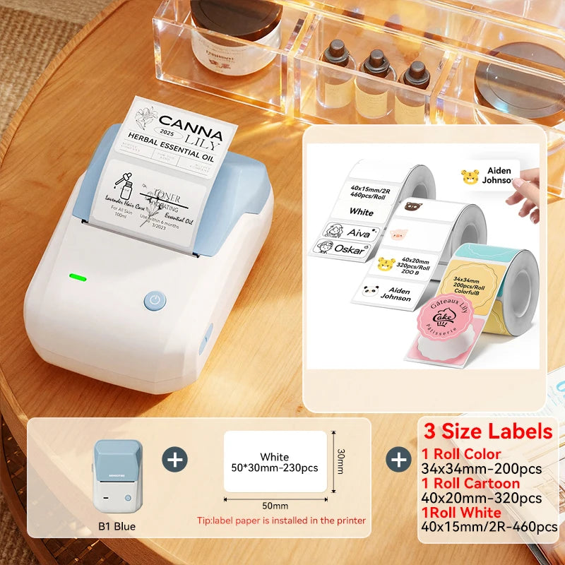 🏷️📱 NIIMBOT B1 Portable Thermal Label Printer – 2 Inch Bluetooth Sticker Maker