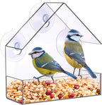 🐦🏡 Clear Acrylic Window Bird Feeder with Suction Cups