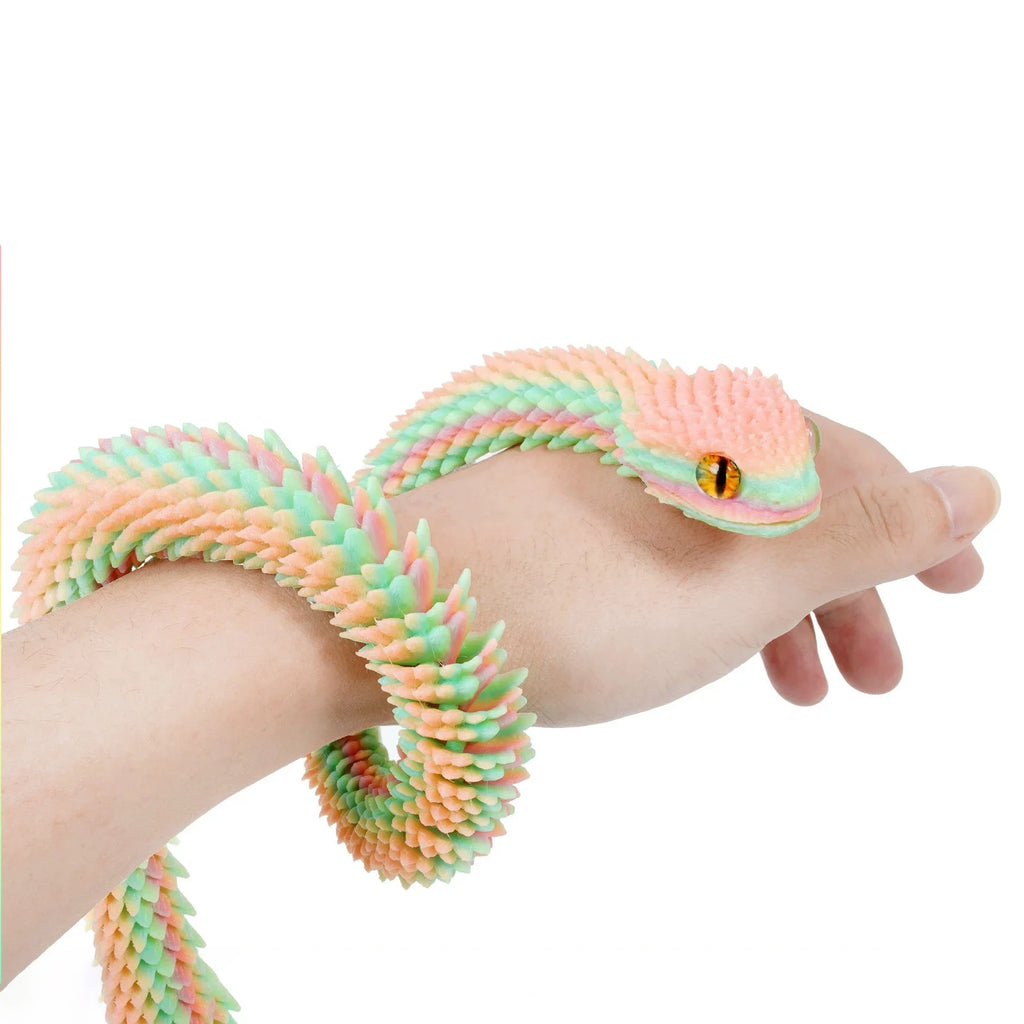 3D Printed Snake Egg Toy – Movable Articulated Fidget Figure