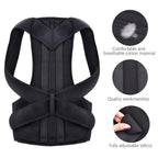 Adjustable Back posture corrector with breathable shoulder and waist support straps