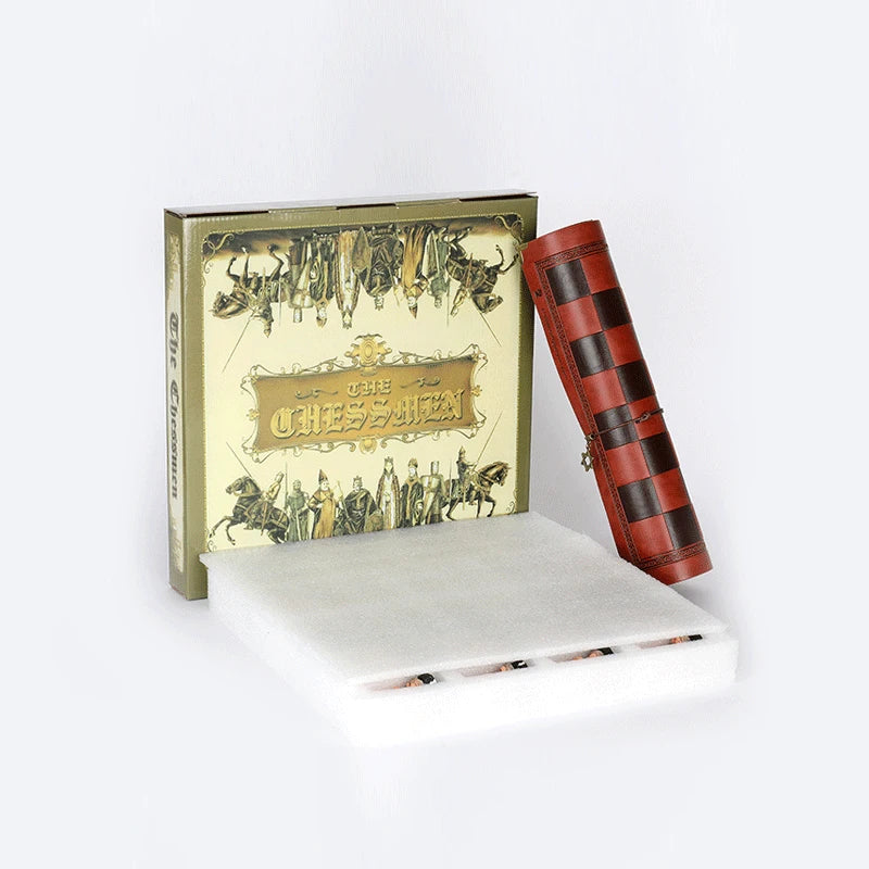Role Theme Historical Chess Set ♟️ | Hand‑Painted Resin Pieces & Embossed Leather Board 🪄 | 32‑Piece Collector’s Gift Set 🎁 | Premium Strategy Game for Home & Display