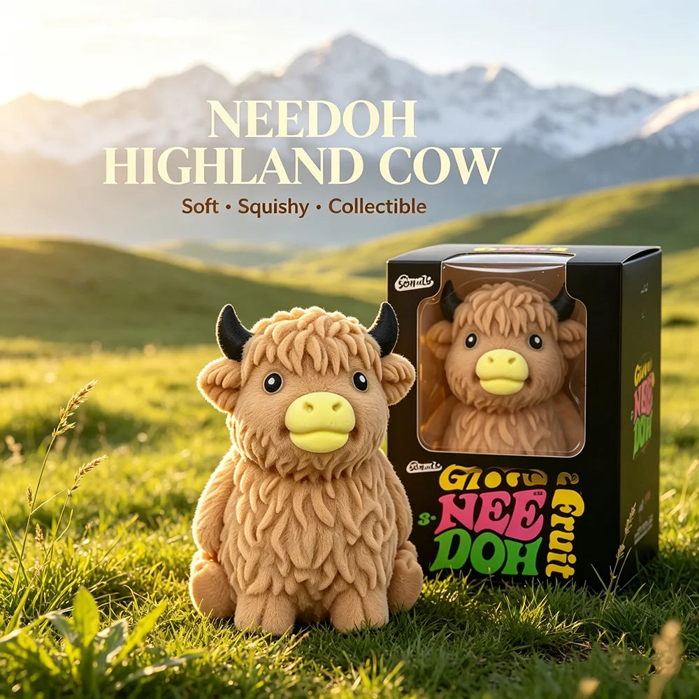 NeeDoh Mountain Cow – Slow-Rise Soft Squeeze Toy