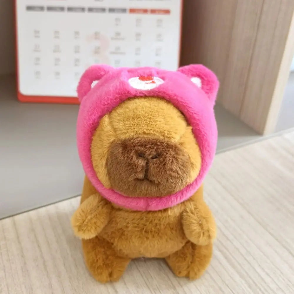 🦫🪽 Cute Capybara Plush Toy – Fluffy Anime Stuffed Animal with Hoodie & Wings | Small Simulation Doll Gift