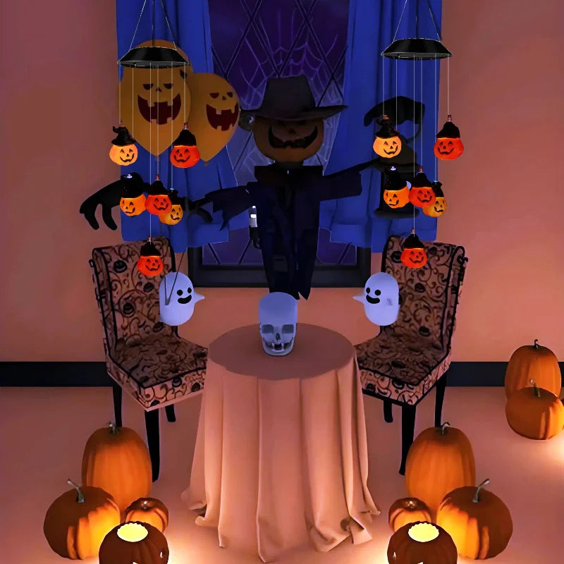 Solar Halloween String Lights – Skull, Ghost & Pumpkin