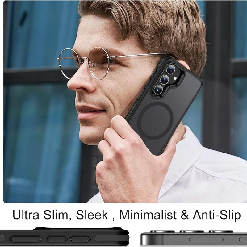 UYUXIO Magnetic Kickstand Case for Samsung Galaxy S & A Series