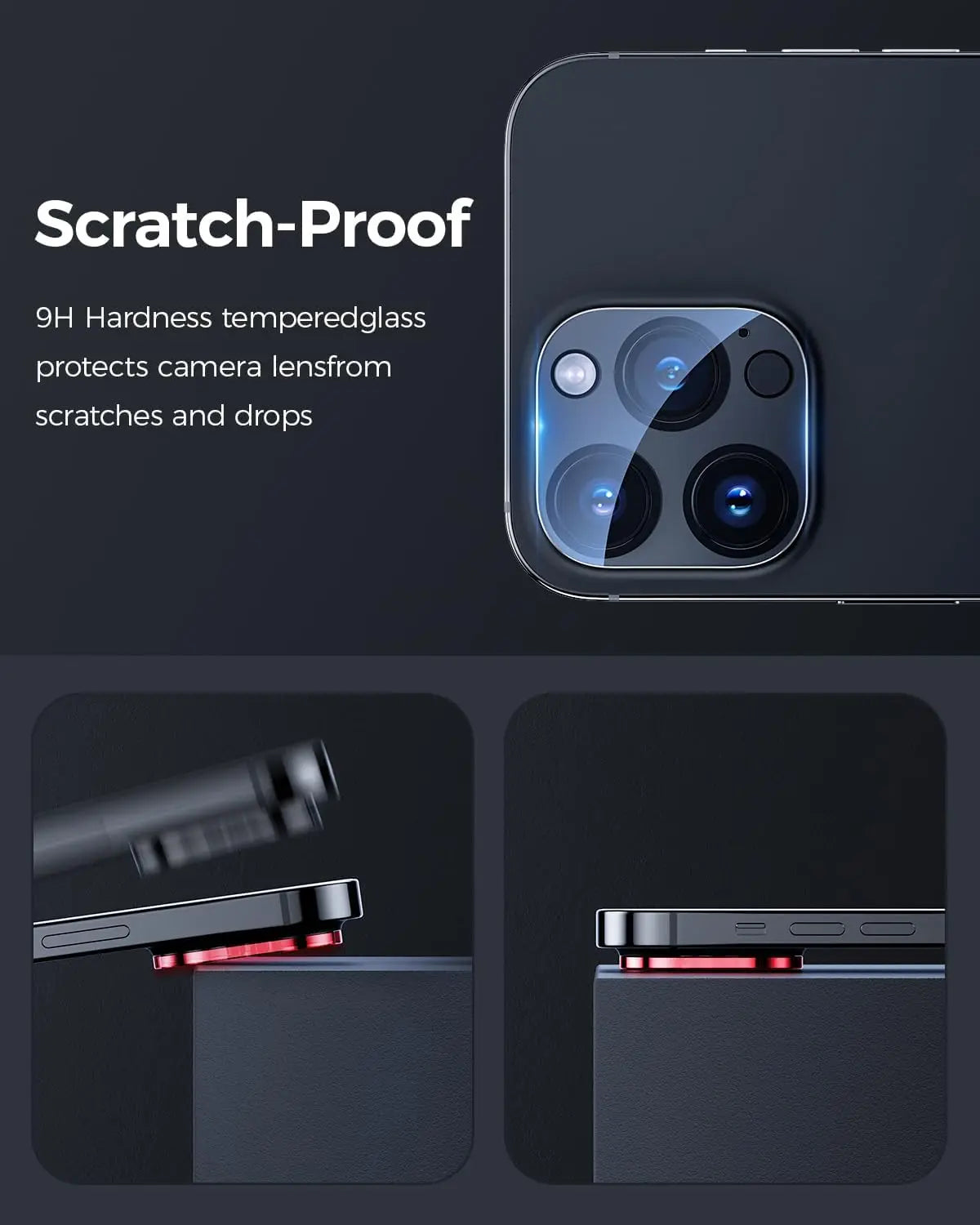 2/4PCS 9H HD Camera Lens Protector for iPhone 16 Pro / Pro Max