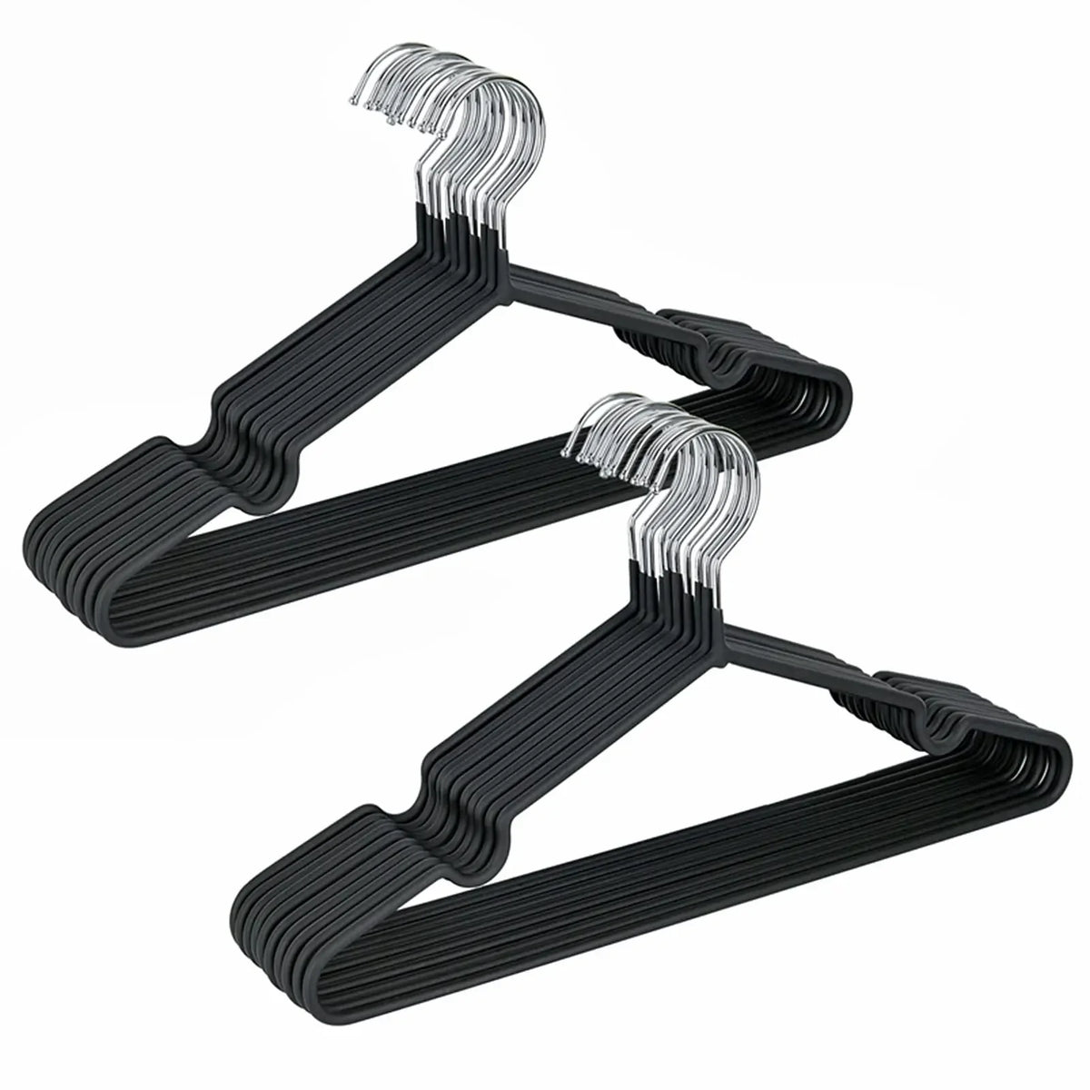 👔✨ 10pcs Non-Slip Coated Metal Suit Hangers | Heavy-Duty Traceless Shirt Hangers 🧥 | Simple & Multifunctional Closet Hangers
