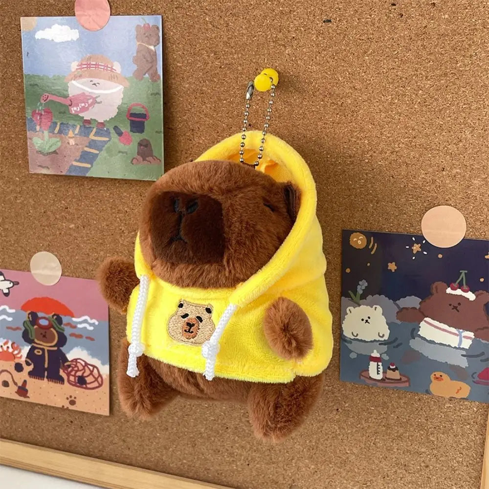 🦫🪽 Cute Capybara Plush Toy – Fluffy Anime Stuffed Animal with Hoodie & Wings | Small Simulation Doll Gift