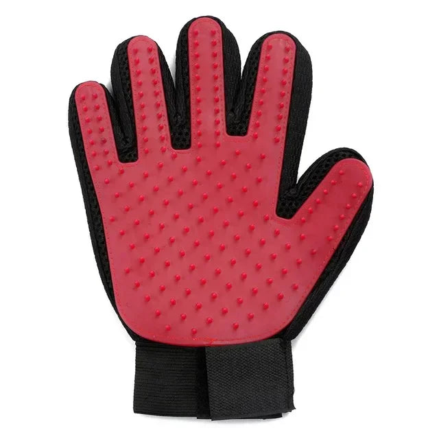 Silicone Pet Grooming Gloves – Hair Removal Brush for Dogs & Cats
