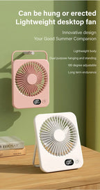 🌬️📱 Xiaomi Portable Desk Fan – 5 Speeds Ultra Quiet with Power Display