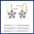 ✨💎 Moissanite Diamond Hoop Earrings 🤍 | White Gold Vermeil S925 Sterling Silver Hoops for Women & Girls 💖 | Sparkly Gorgeous Jewelry