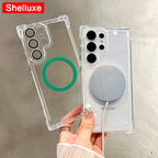 Transparent Armour Magnetic Case for Samsung Galaxy S25 Ultra / S24 / S23
