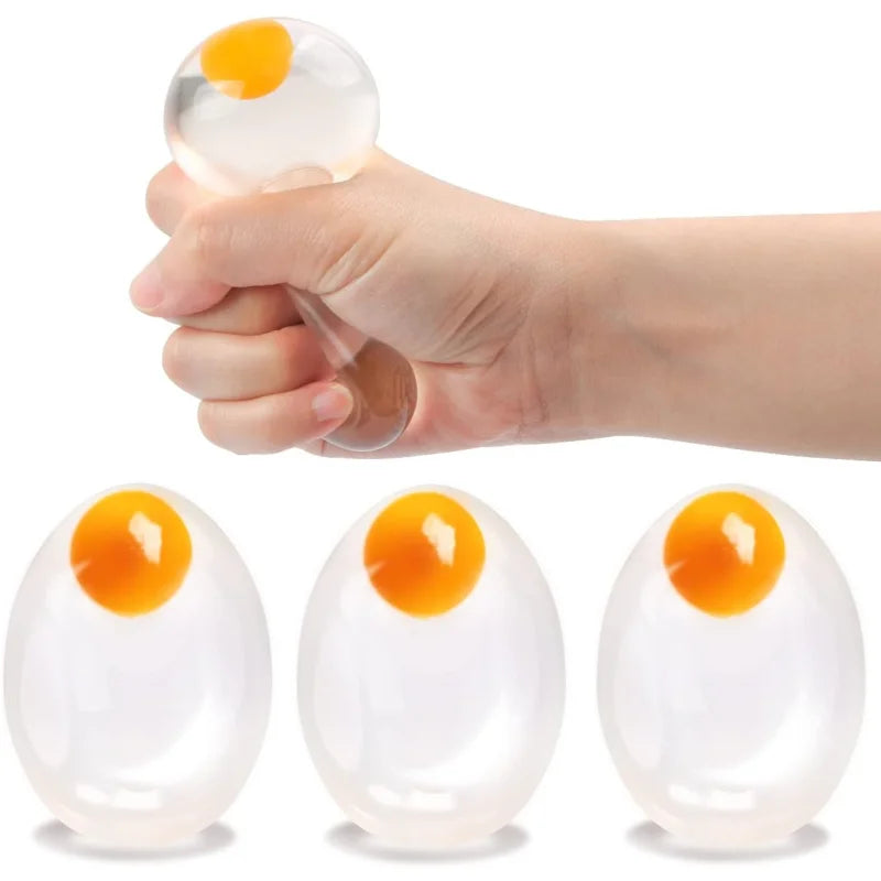 Funky Egg Squishy Ball – Clear Splat Sensory Fidget Toy