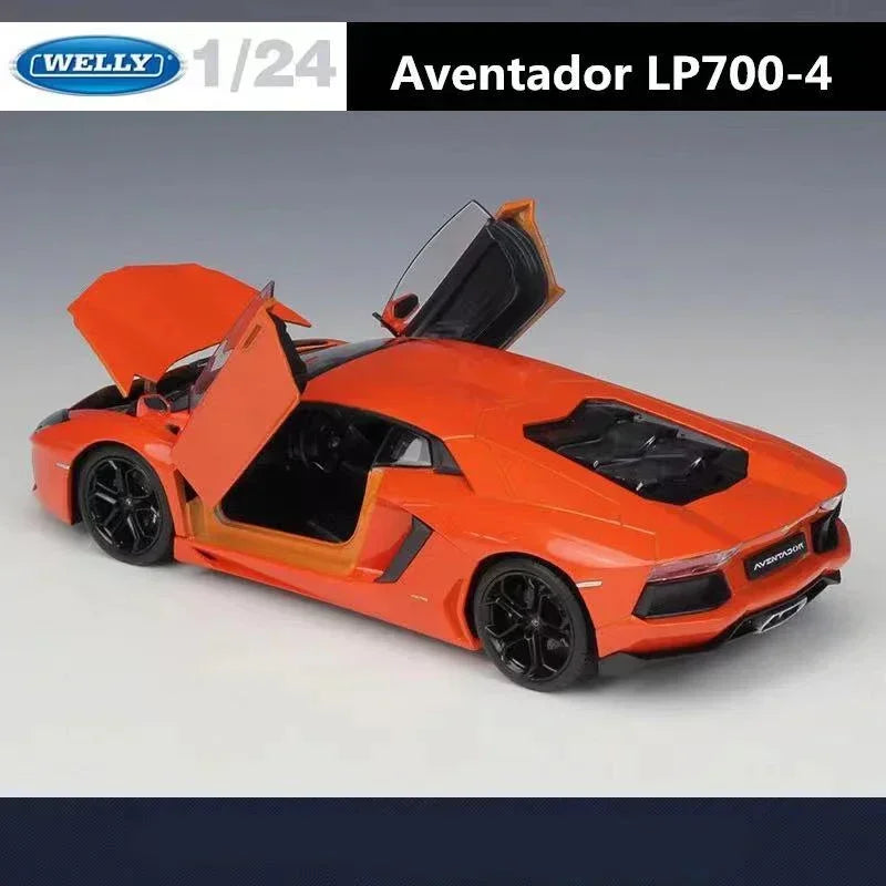 1:24 Lamborghini Aventador LP700-4 Simulation Alloy Car Model  - Suitable for Children's Toys and Collections