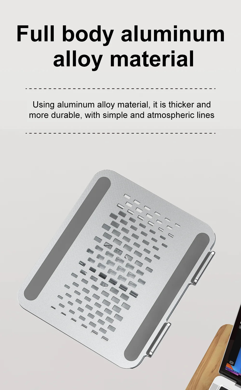 💻🔄 Portable 360° Aluminum Laptop Stand – Foldable Adjustable Holder