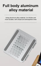 💻🔄 Portable 360° Aluminum Laptop Stand – Foldable Adjustable Holder