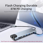 🔗💻 8-in-1 USB-C Hub – 4K HDMI Docking Station with RJ45 & PD