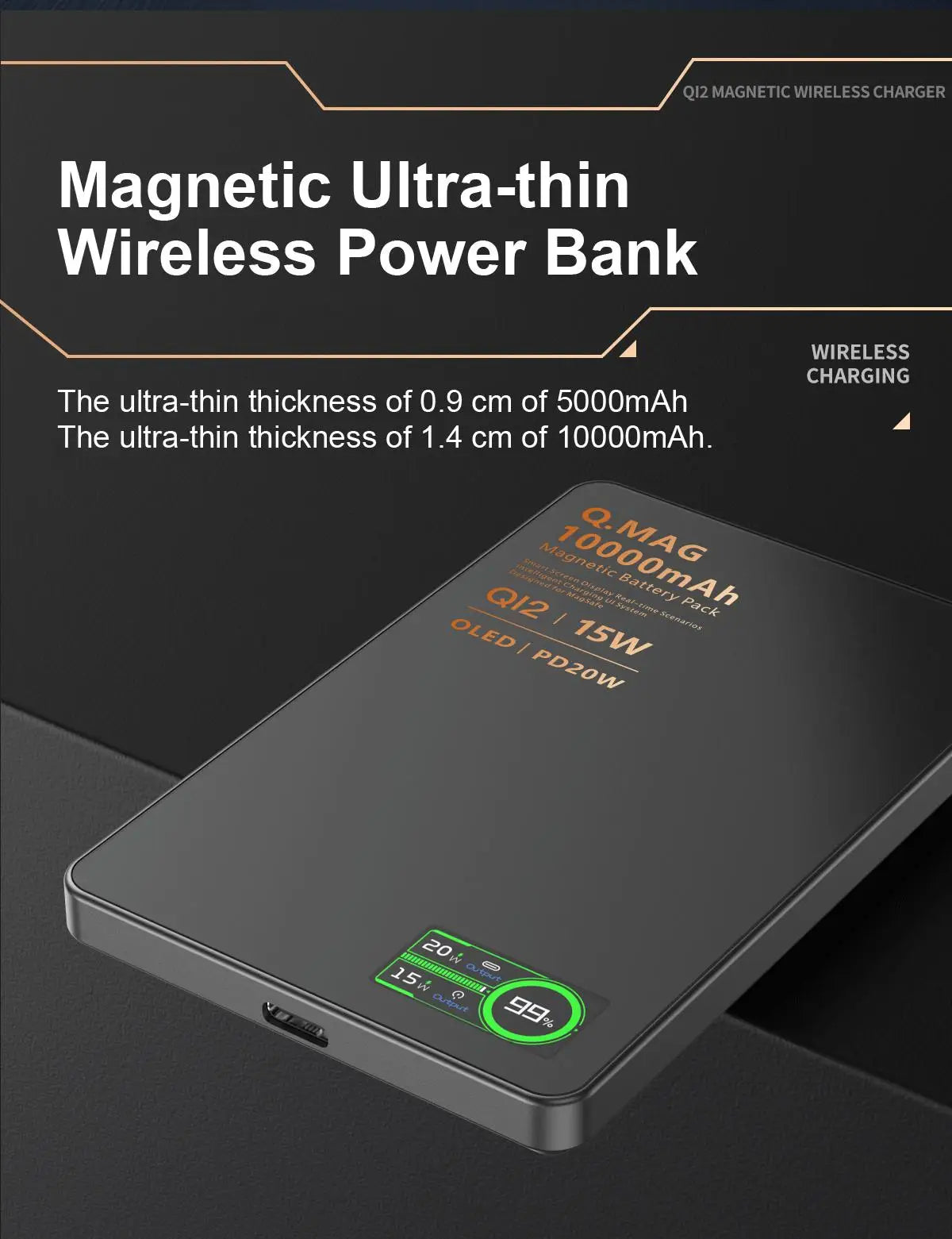 Magnetic Wireless Power Bank 5000/10000mAh | Fast Charging External Battery for iPhone 12‑17 Pro, Apple Watch & AirPods 🔋