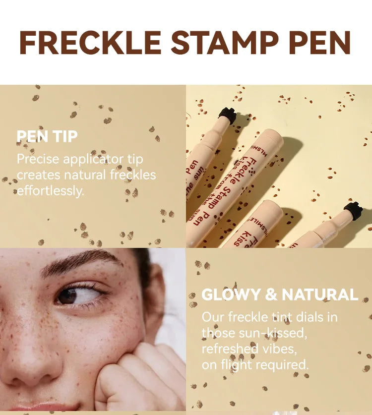 ✨🤎 Freckle Pen Natural Fake Freckles Makeup | Waterproof Freckles Stamp Pen 💫 | Light & Dark Brown Long-Lasting Dot Spot Pen