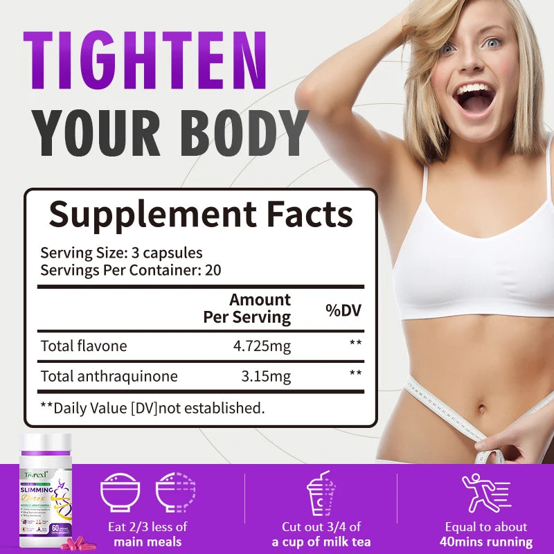 🌿🔥 Cassia Seed & Lotus Weight Loss Pills (60 Caps) – Natural Fat Burner for Women | Safe Slimming Aid, Clinically Tested Formula