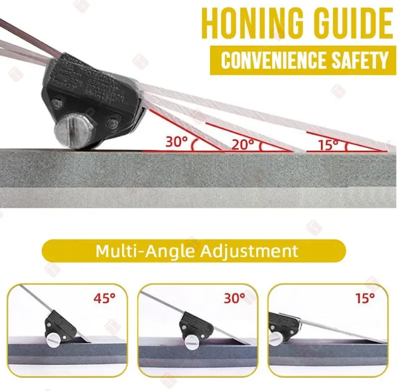Adjustable Chisel Honing Guide Jig – Carbon Steel Roller Angle Sharpener for Wood Chisels &amp; Plane Irons