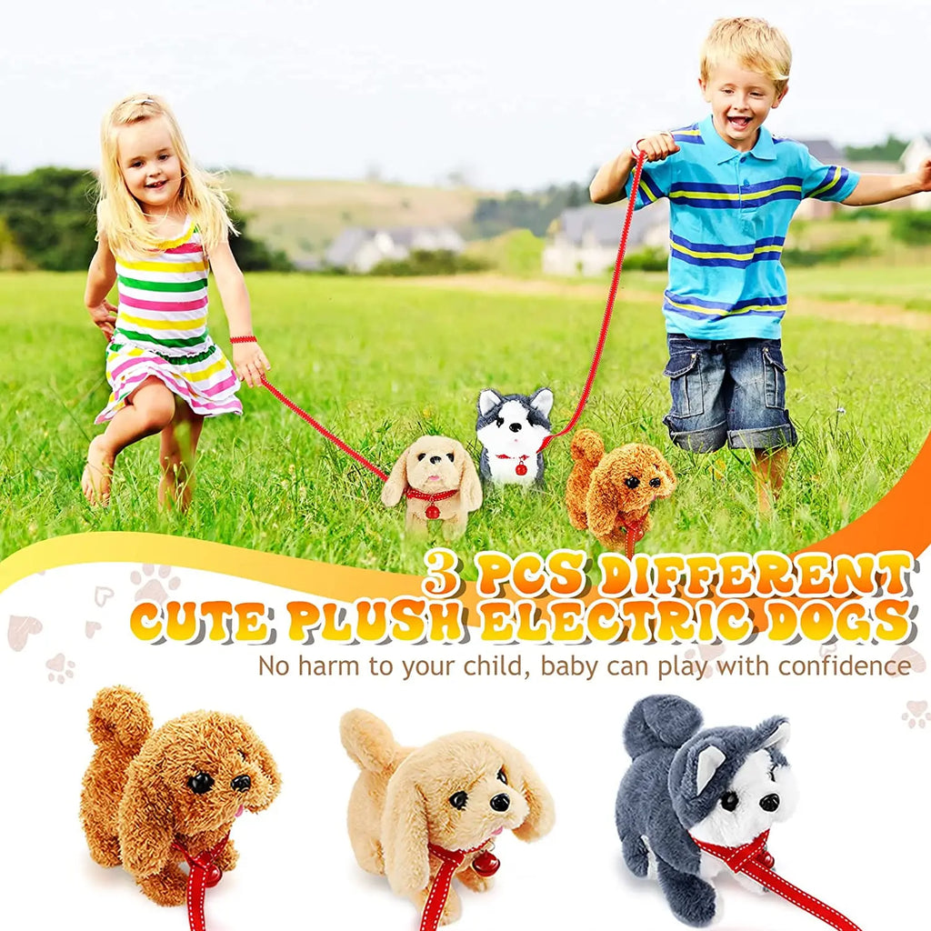 🐶🤖 7" Electric Walking Puppy Plush Toy – Interactive Robot Dog with Barking & Tail Wagging