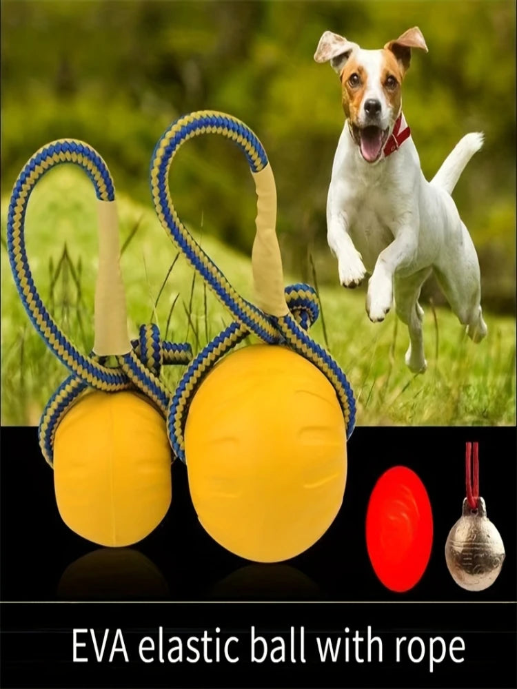 🎾🐶 EVA Floating Dog Ball – Bite Resistant Pull Ring Rope Toy