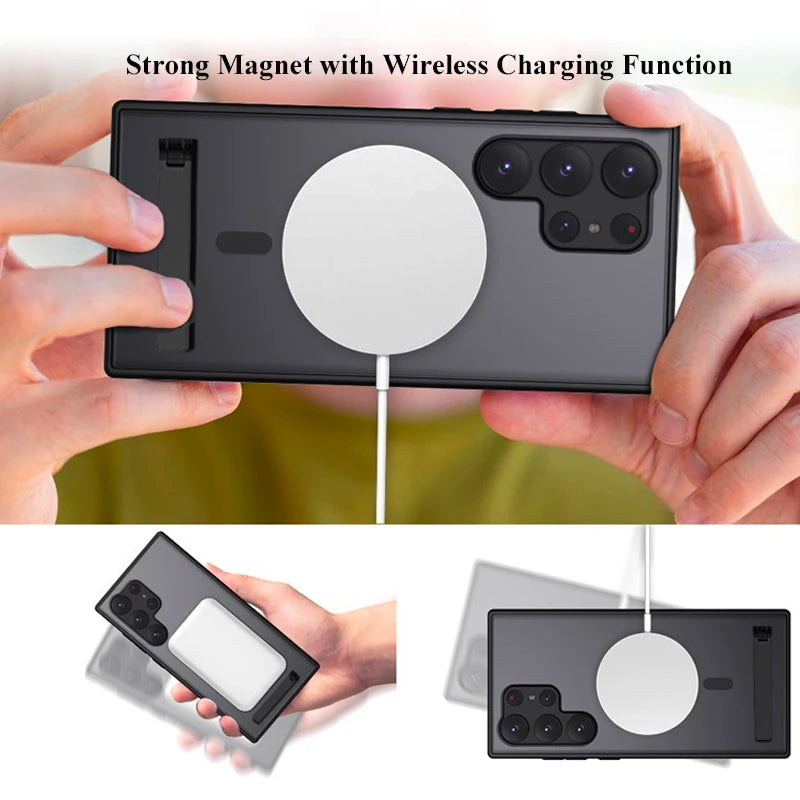 UYUXIO Magnetic Stand Case for Samsung Galaxy S24 / S23 / S22 Ultra Plus