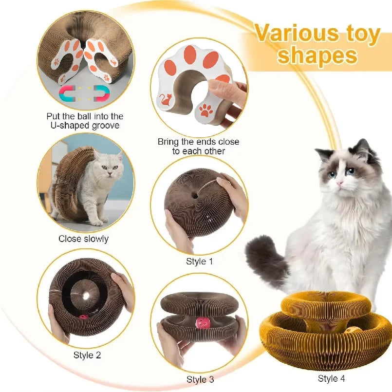 🐱🌀 Foldable Magic Organ Cat Scratching Board & Bed