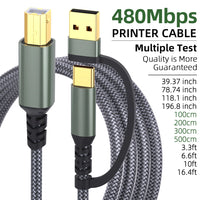 1PC USB ACB Grey / 3.3 Ft. (1m)