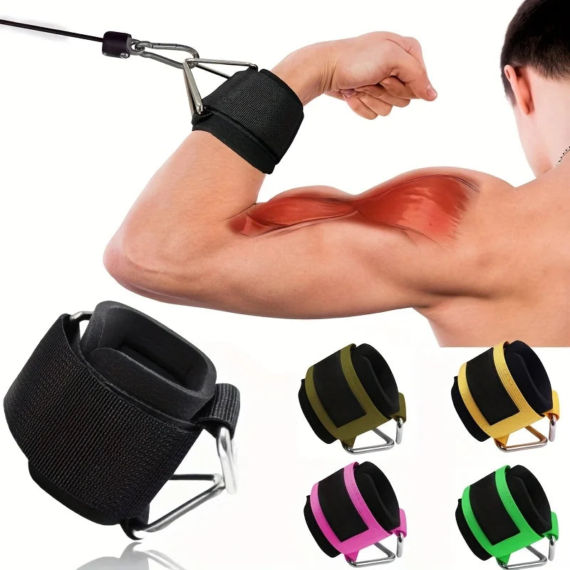 Adjustable Wrist Cuff for Cable Machine – Neoprene Padded Gym Ankle/Wrist Strap for Arm & Glute Training | Fitness Attachment for Men & Women (1 Pc)