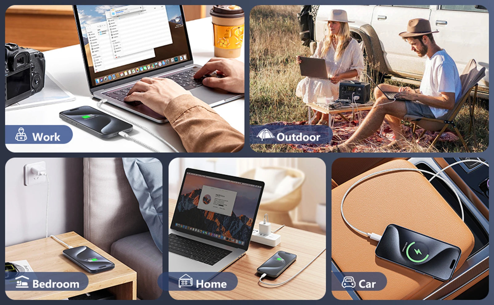 40W PD Fast Charger USB-C to C Cable – For iPhone & Samsung