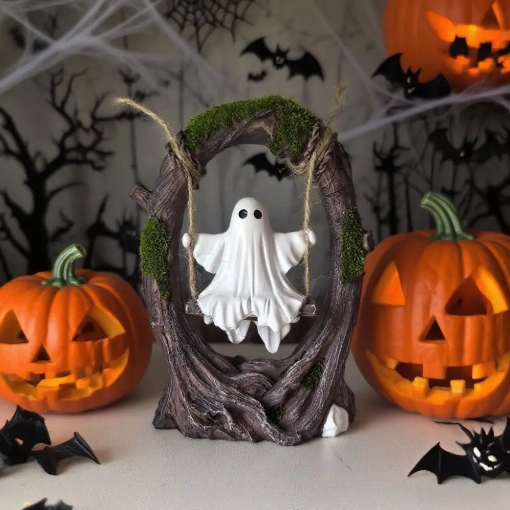 Swinging Ghost Ornament – Spooky Halloween Décor