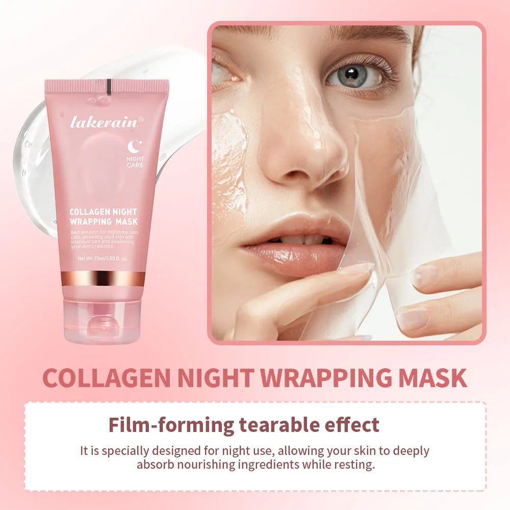 💎🍯 Collagen Jelly Cream Overnight Mask – Hydrolyzed Collagen Peel-Off Wrapping Mask for Hydrating, Firm & Moisturized Skin