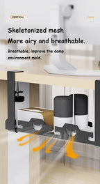 🔌🗂️ Telescopic Under Desk Cable Management Tray – No Drill Metal Rack