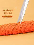 🥕🐱 Cat Carrot Chew Toy – Hemp Rope Teeth Grinding Interactive Toy