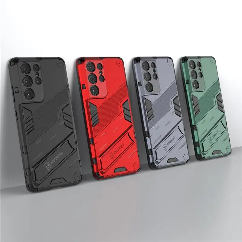 Solid Armor Cyber Shockproof Case with Stand for Samsung Galaxy