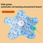 Interactive Cat Hunting Carpet Toy – Automatic Rotating Fish & Duck Fidget Toy