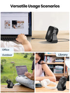 🌬️🏕️ TOPK 4-Inch USB Mini Portable Fan – 3 Speeds 360° Adjustable