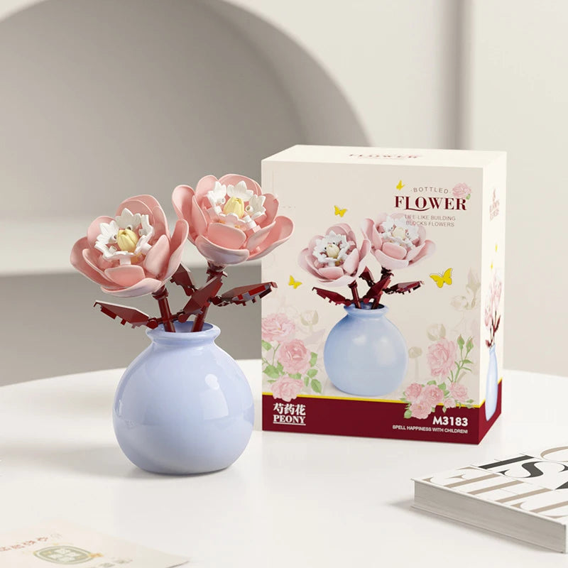 💐✨ Bouquet Flower Micro Diamond Building Blocks – Mini Micro Bricks Constructor Set for Adults & Girls Gift