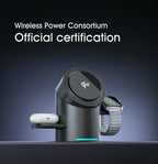 Qi2 3-in-1 Magnetic Wireless Charger – Touch Button Fast Charging Dock
