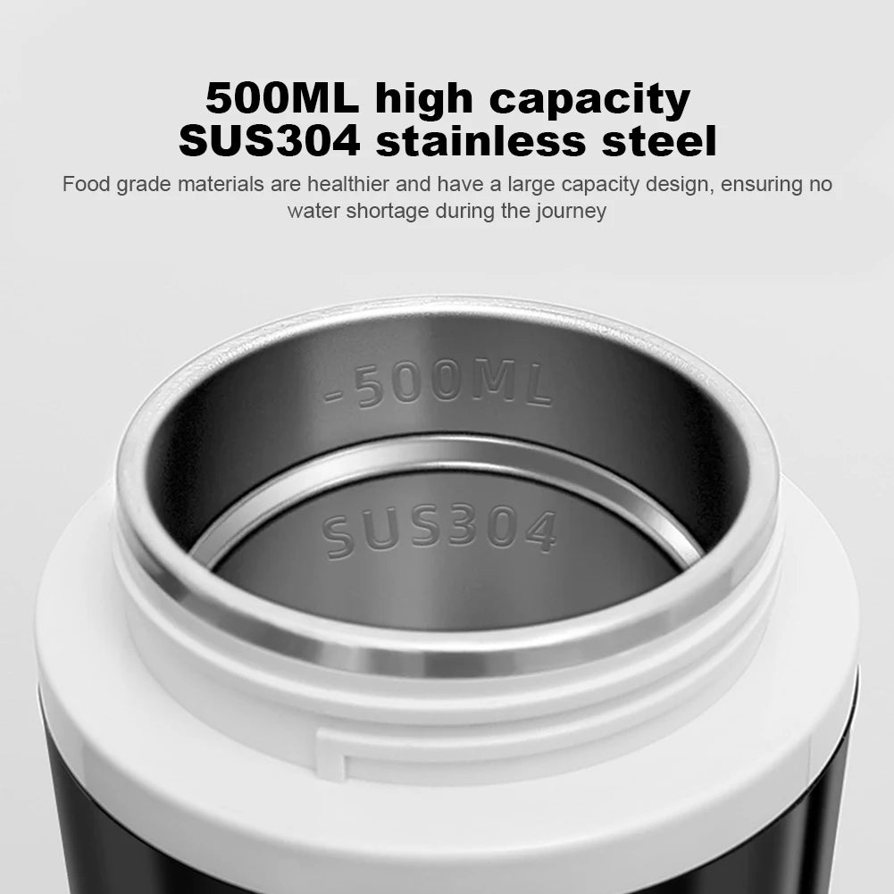 12V/24V Car Heating Cup 500ML – Electric Smart Kettle with LCD Temperature Display 🚗☕✨