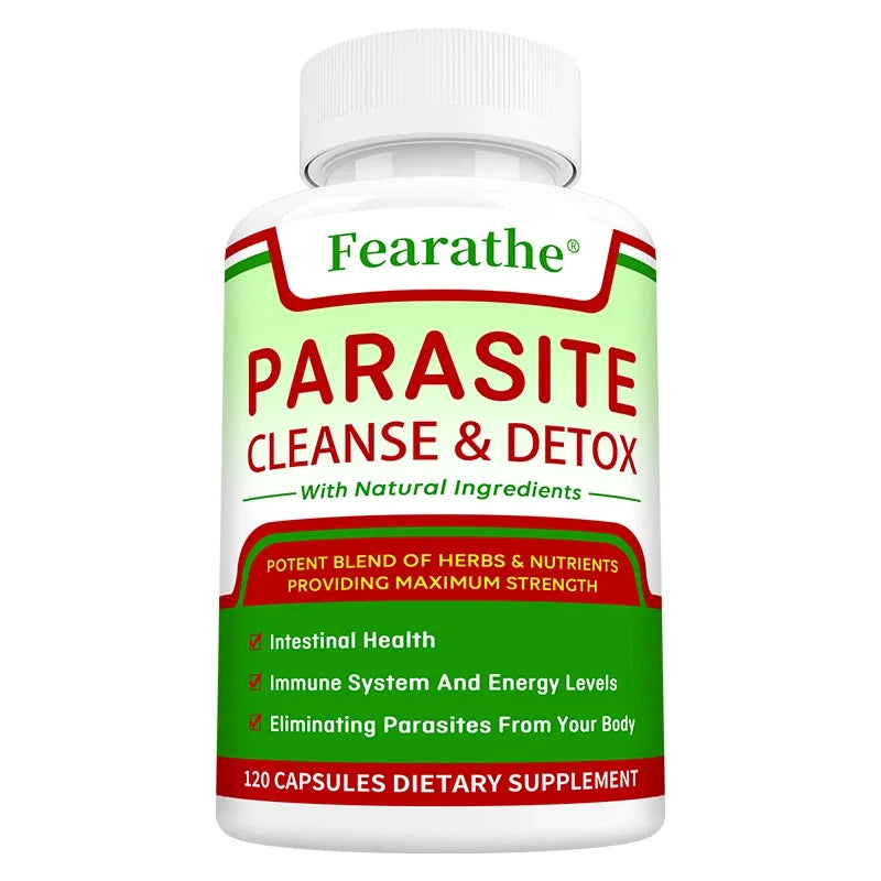 🌿 Parasite Cleanse – Natural Herbal Gut Support | Bowel & Digestive Cleanse | Detox & Immune Support | 30/60/120 Capsules