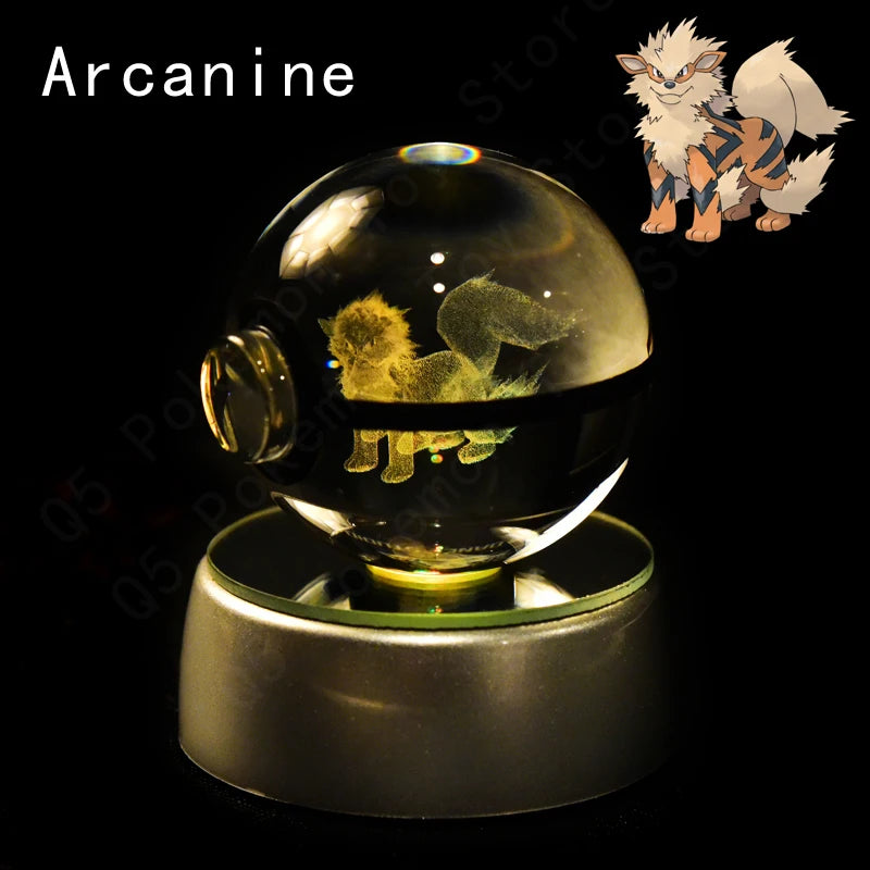 Pokémon Crystal Ball 3D Night Light – Mewtwo, Pikachu & Gengar