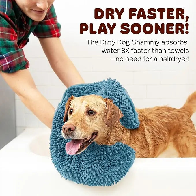 🛁🐾 Pet Absorbent Bath Towel – Quick-Drying Golden Hair Blanket