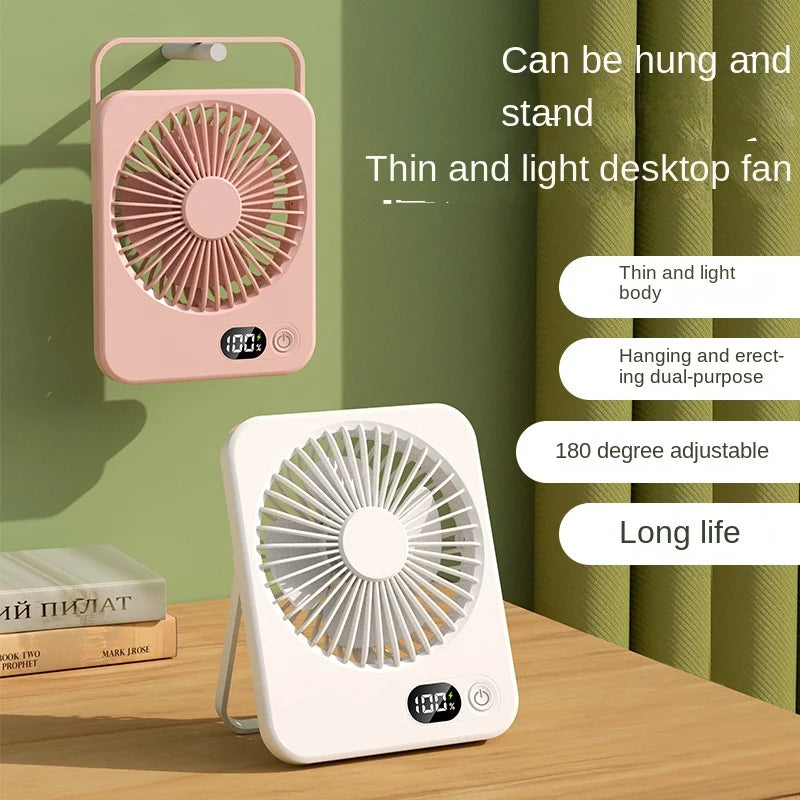 🌬️📱 Xiaomi Portable Desk Fan – 5 Speeds Ultra Quiet with Power Display
