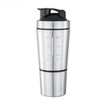 🥤🛡️ Stainless Steel Protein Shaker Cup – Portable Fitness Sports Mug
